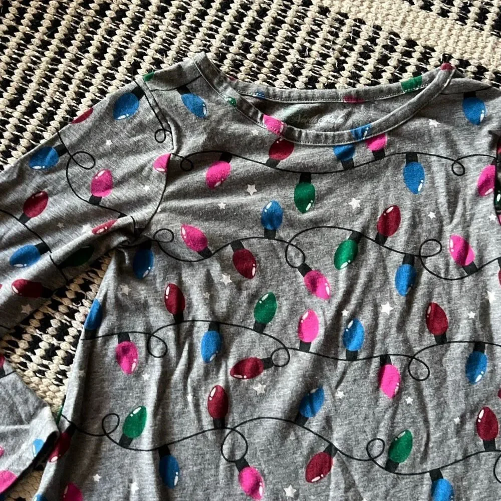 North Pole Size XS 6/6x gray lightbulb Christmas dress Girls dress